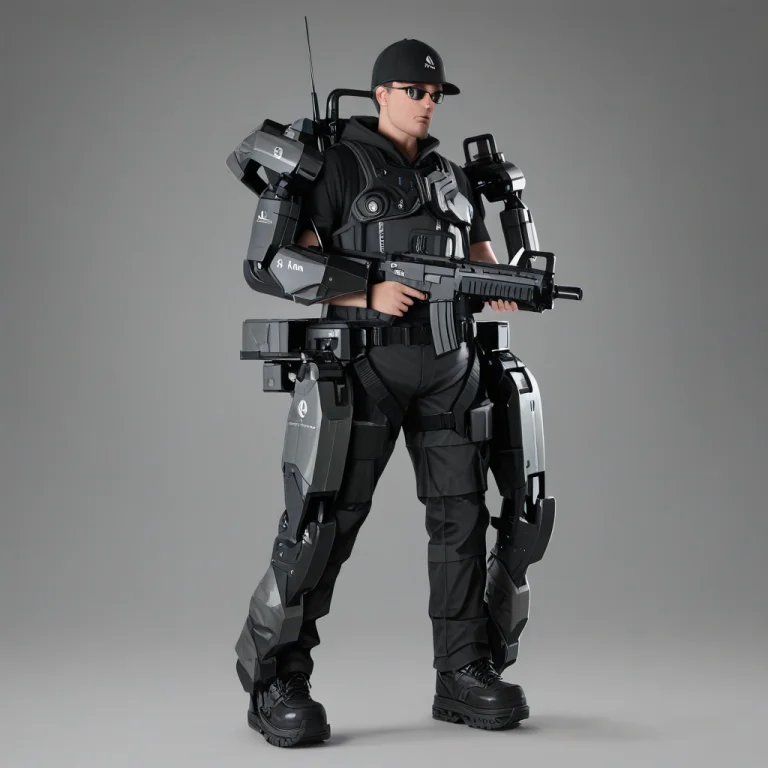 Exoskeleton, Realistic, Front View,