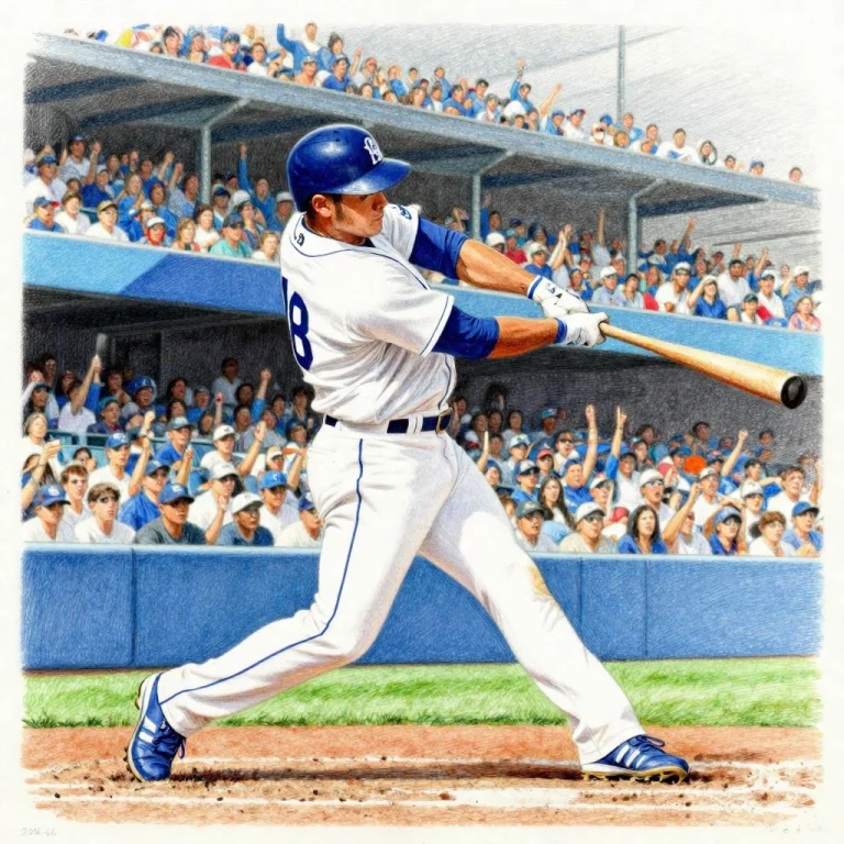Baseball Player With 18 Jersey Swinging For The Fence In Cro...