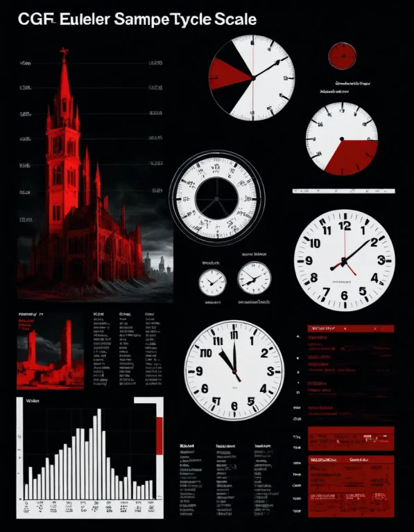 Red And White Silhouette Style, Gothic, Sampler Euler,schedu...