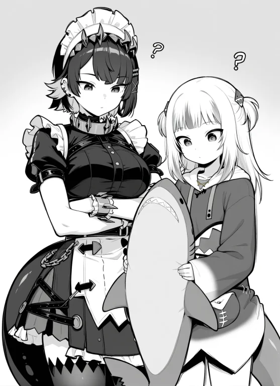 2girls, Masterpiece, Gawr Gura, Ellen Joe, Shark Girl, Shark...