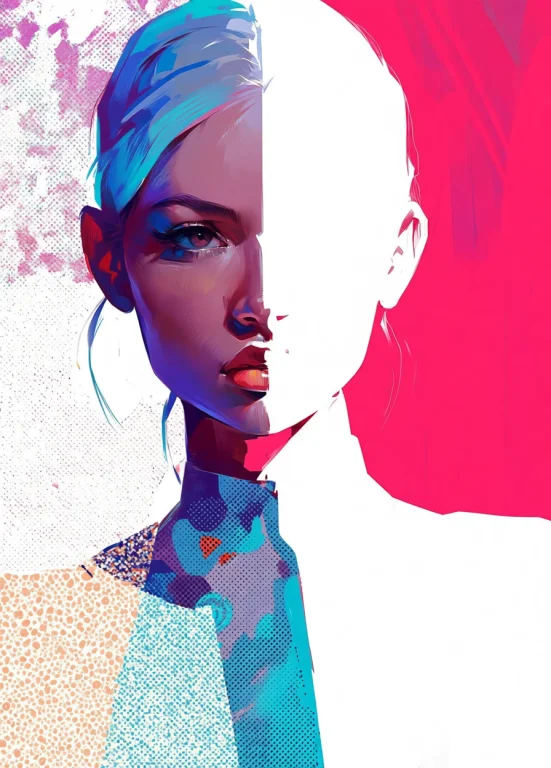 Detailed Image Of Very High Detail, Halftone Effect, Rough P...