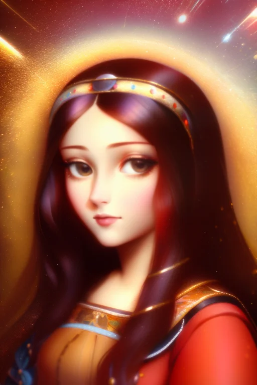 1girl, Art By Drew Struzan0.8 , Portrait Art, Vibrant Photog...