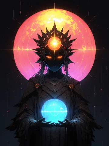 Human With A Glowing Orb As A Head, Darkcore, Uhd, Simple, B... — Stable Diffusion AI Prompt: human with a glowing orb as a head, darkcore, UHD, simple, beautiful detail, cen...