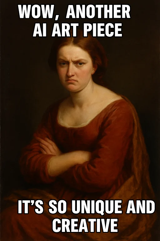 Create Sarcastic Meme About Ai Art