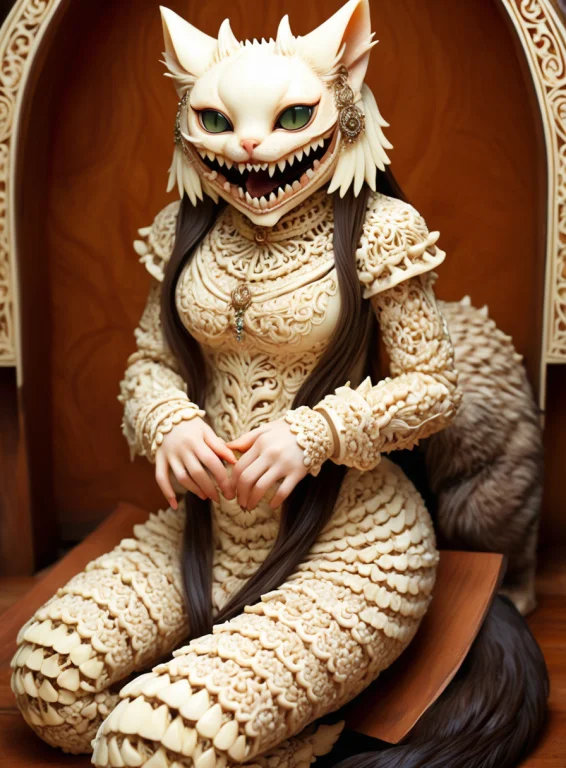 Teeth, Lorateef-morph-sdxl0.95 Toothy, Catgirl Madeofteef1.3...