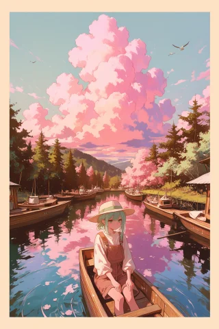 Traditional Painting, Impressionist Style, Serene Lake Scene... — Stable Diffusion AI Prompt: traditional painting, impressionist style, serene lake scene, calm water reflect...