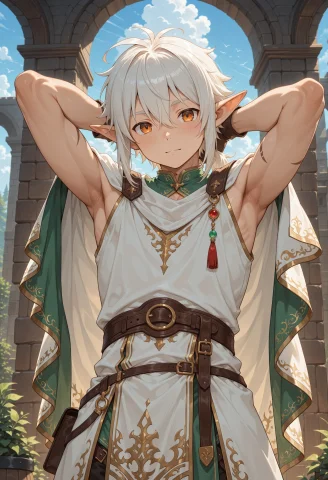 1boy, Short Pointy Ears, Fantasy Clothes, — Stable Diffusion AI Prompt: 1boy, short pointy ears, fantasy clothes,