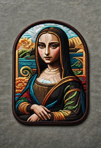 Ral-embroideredpatch, Mona Lisa. Loraral-embroideredpatch-sd... — SDXL AI Prompt: ral-embroideredpatch, Mona Lisa. 