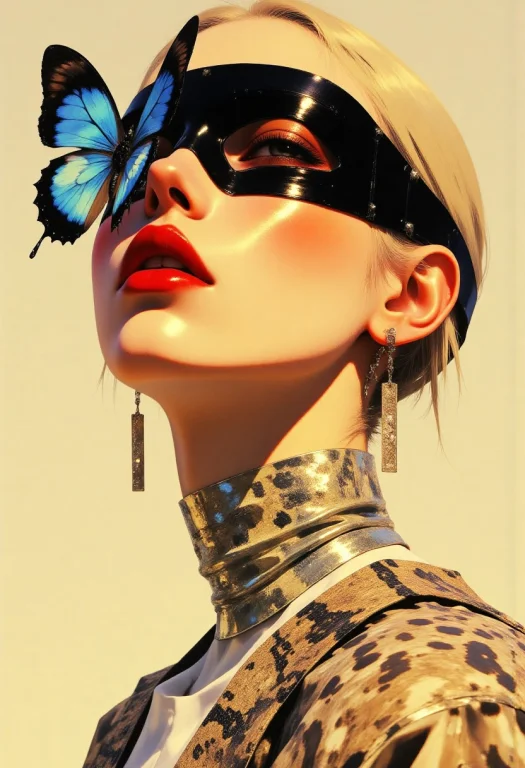 Rma,a Surreal High-fashion Portrait Of A Woman With Smooth P...