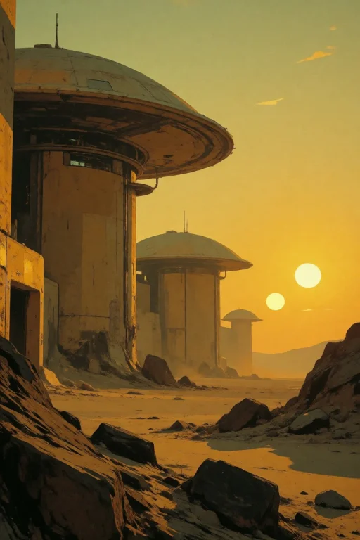 Nature, Retro Sci-fi Matte Painting, Futuristic Architecture...