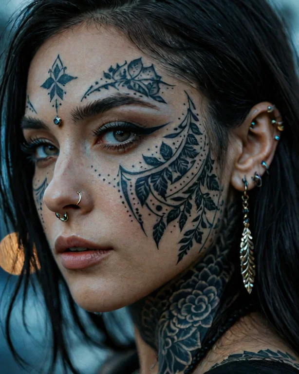 Breathtaking Cinematic Film Still A Person With Intricate Ta...