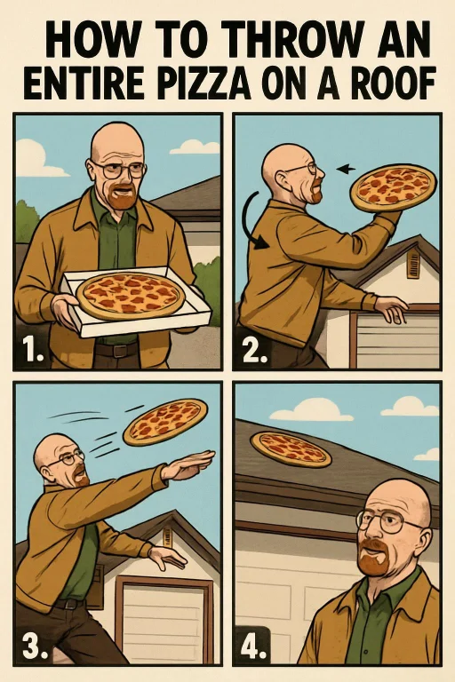 Tutorial For How To Throw An Entire Pizza On A Roof With Wal...