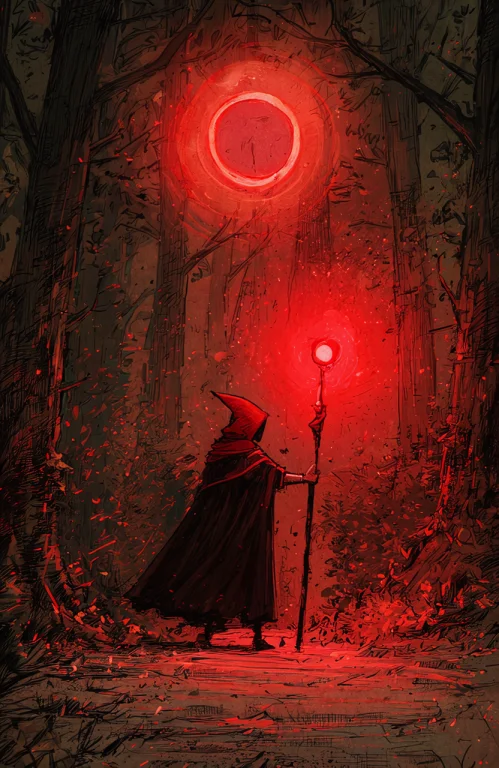 A Stylized, Painterly Illustration With Heavy, Expressive Li...