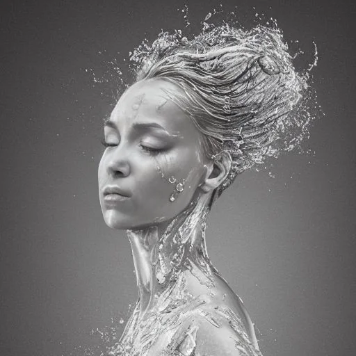 Water Elemental Woman Portrait