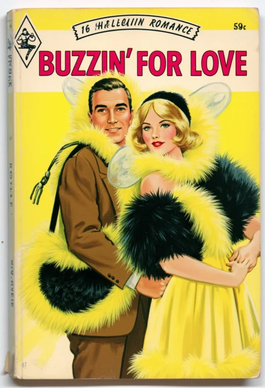 Vintage Harlequin Romance Book Cover For Buzzin For Love. Th...