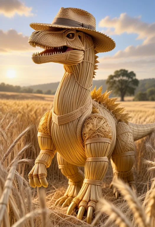 Straw Thread1.4, A Towering Tyrannosaurus Rex Made Entirely...