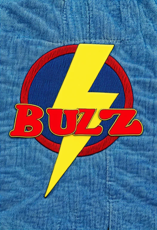 Ral-embroideredpatch Lightning Bolt Symbol Patch On Denim Ja...