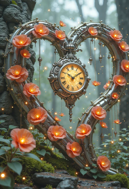 A Whimsical And Magical Still-life Scene Set In A Lush Encha...