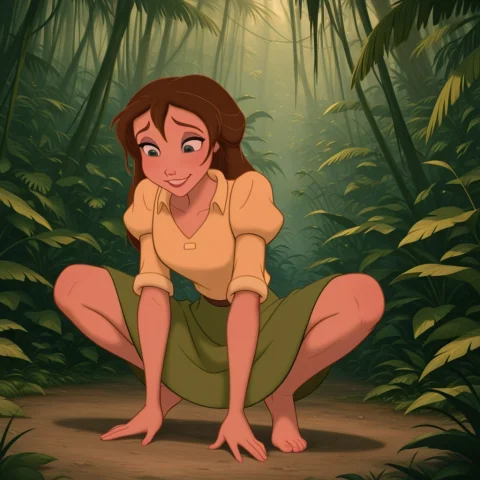 Masterpiece, Best Quality, Janeportertarzan, Disney Style, F... — Stable Diffusion AI Prompt: masterpiece, best quality, janeportertarzan, disney style, full body, polo shirt...