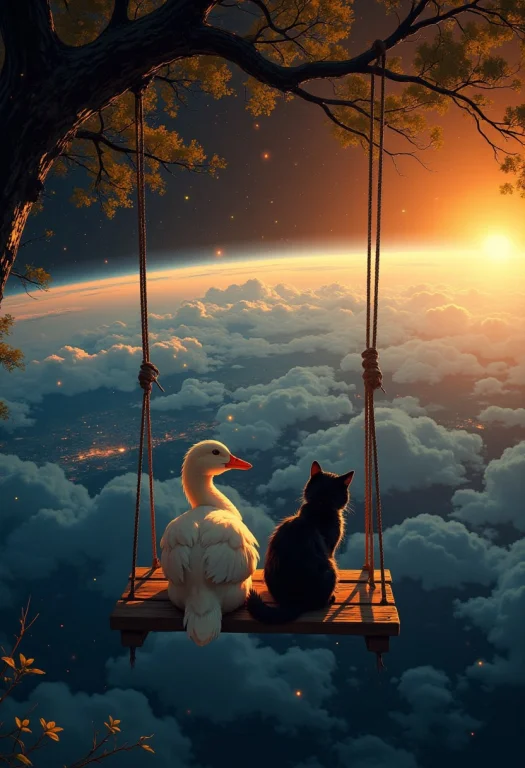A Breathtaking Top-down View Of A Serene Scene In Outer Spac...