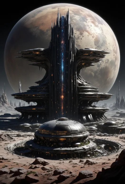 Mythp0rt, Masterpiece Oil Painting, Landscape Of A Futuristi...