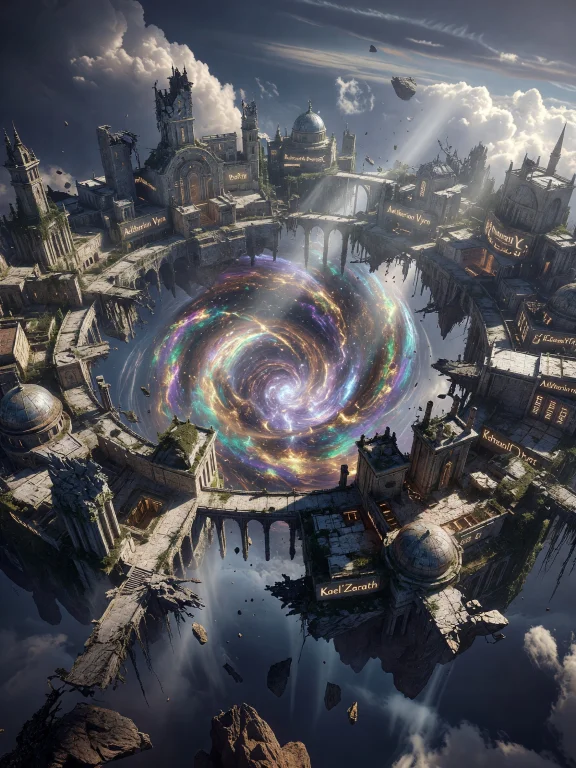 An Impressive Ruined Fantasy City, Cinematic,trending On Art...