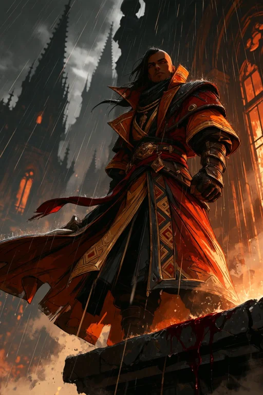 Ta86inkriot, Thin Black Outlines, A Dramatic Fantasy Portrai...