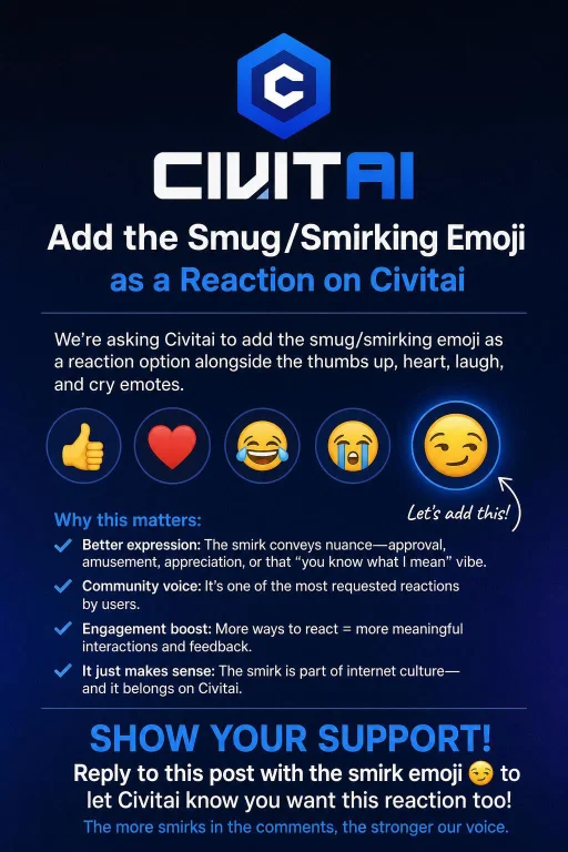 A Petition For Civitai To Include The Smugsmirking Emoji As...
