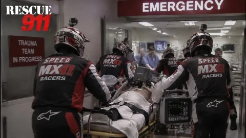 Rescue-911 VHS Reenactment Prompt — Stable Diffusion AI Prompt: Rescue-911 VHS reenactment following emergency hospital code/resuscitation strik...