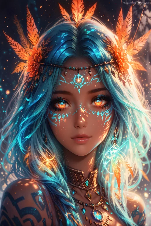 Masterpiece, Top Quality, Fantasy Portrait, Tribal Goddess,...