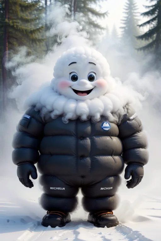 Cute Michelin Made Of Fog, Snow Land, Snow, Snowing, Ski, Lo...