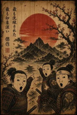 Image That Is Super Artsy And Japanese Painting Stylized. Im... — Stable Diffusion AI Prompt: Image that is super artsy and Japanese painting stylized. Image looks like it wa...