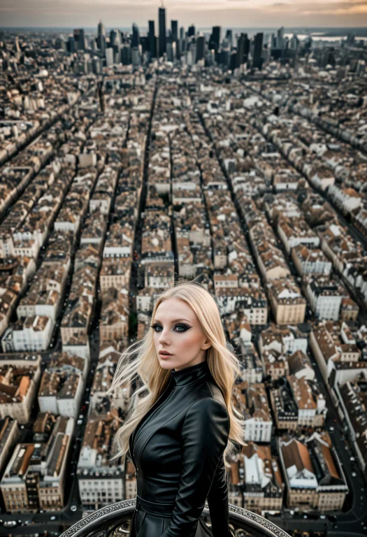 In The Heart Of A Bustling City, A Woman Stands Confidently...