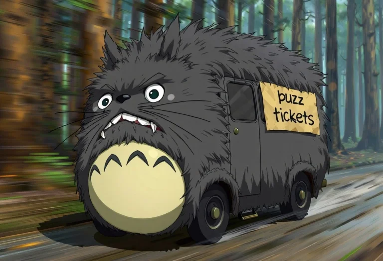 Hairy Catbus From Then Anime Tonari No Totoro. Ghibli Studio...
