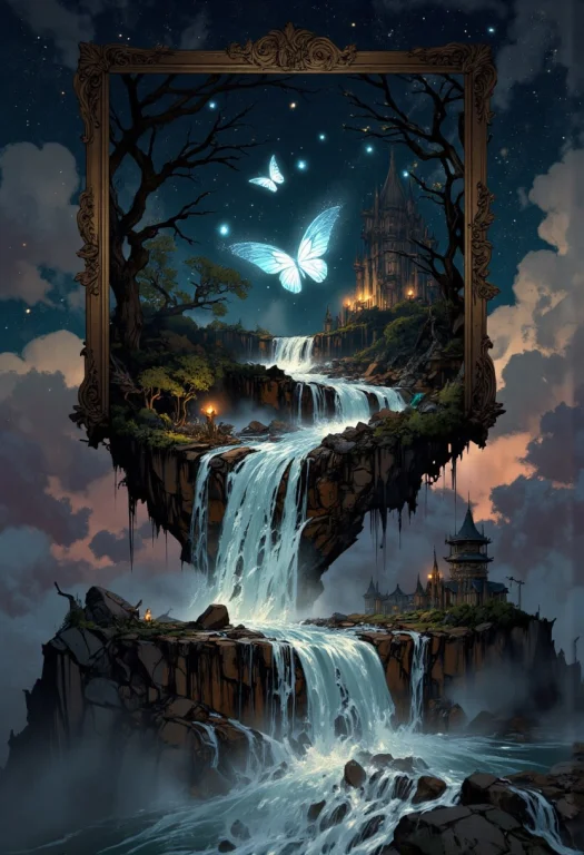 This Digitally Manipulated Front View Image Of A Night Sky W...