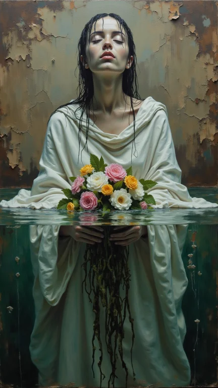 This Is An Artheon Style Painting That Merges The Surreal Wi...