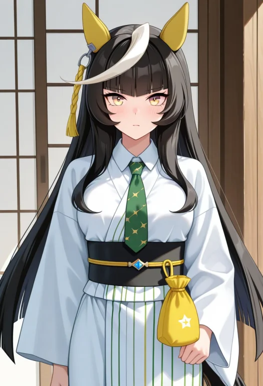 Vertical Divider, Horse Tail, S C H O O L Uniform, White Shi...