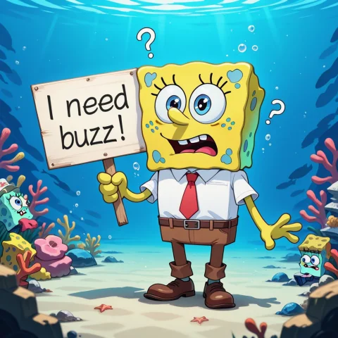 Spongebob Squarepants, White Shirt, Red Tie, Brown Pants, Ne... — Stable Diffusion AI Prompt: ((SpongeBob SquarePants)), white shirt, red tie, brown pants, need_buzz, (holdin...