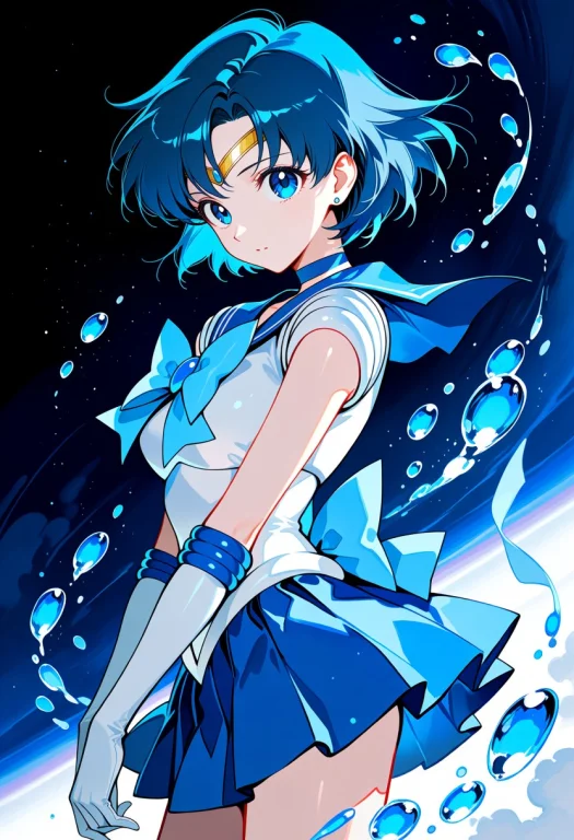 Flat Colors, Watercolors, Brush Strokes 1girl, Mizuno Ami, B...