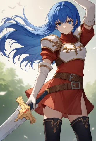 Score9, Score8up, Score7up, Sourceanime Break 1girl, Solo, L... — Stable Diffusion AI Prompt: score_9, score_8_up, score_7_up, source_anime BREAK 1girl, solo, caedadef, blue...