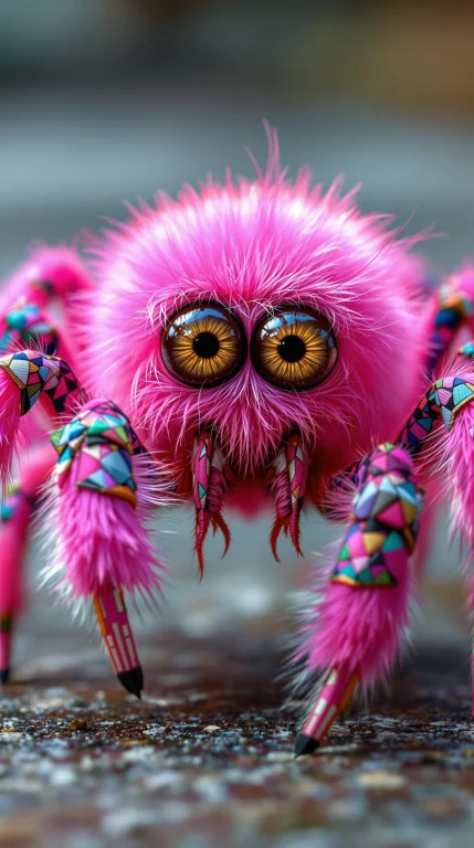 Create A Hyper-stylistic Image Of An Adorable, Yet Unsettlin...