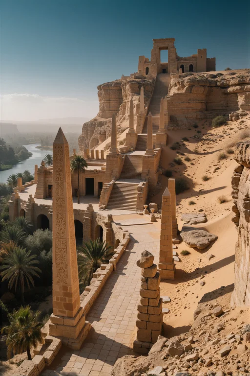 Supergroundview, A Grand Ancient Desert City Rises In Vertic...