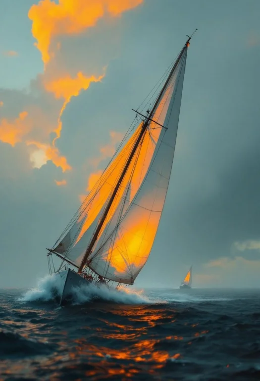 Let The Cruel Wind Rage In The Fog Of Lifes Seas, My Sail So...