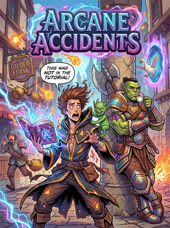 A Modern Fantasy Comic Book Cover Illustrated In A Clean, Sh...