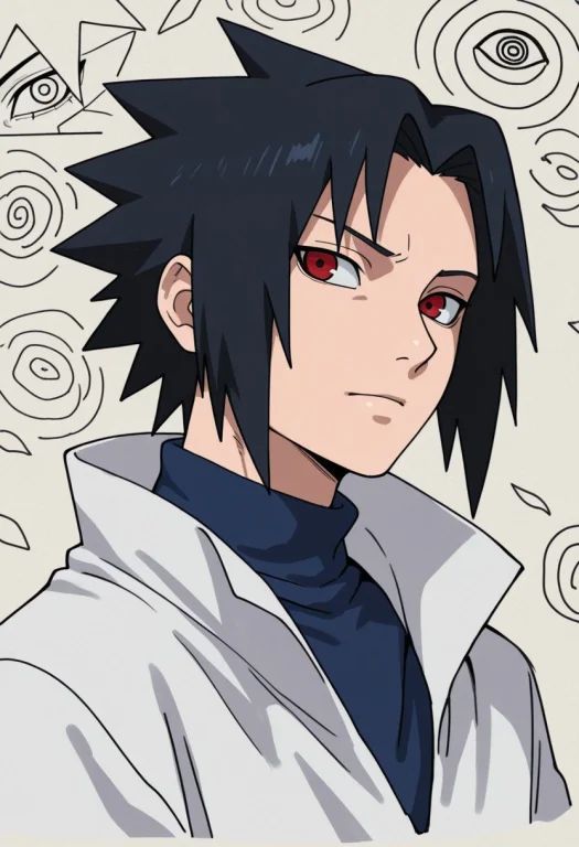 Burankoprn, 1boy, Solo, Male Focus, Uchiha Sasuke, Red Eyes,...