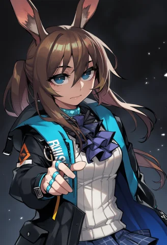 Score7, Score8, Score9, Amiya Arknights, Ascot, Animal Ears,... — Stable Diffusion AI Prompt: score_7, score_8, score_9, amiya \(arknights\), ascot, animal ears, 1girl, rabbi...