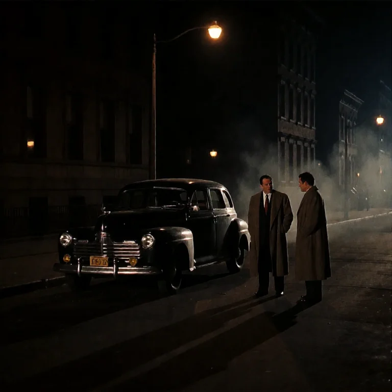 Loragodfather1a Wide Shot Movie Screenshot Of Two Men In Lon...