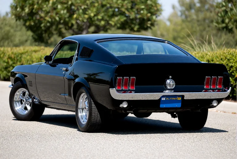 Boss429. This Photograph Depicts A Classic Black 1968 Ford M...