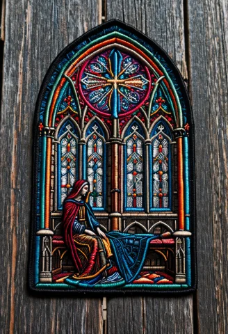 Loraembroidered Patch Style Sdxl0.85, Loraral-embroideredpat... — SDXL AI Prompt: , , ral-embroideredpatch, embroidered patch, a stained glass window embroidered...