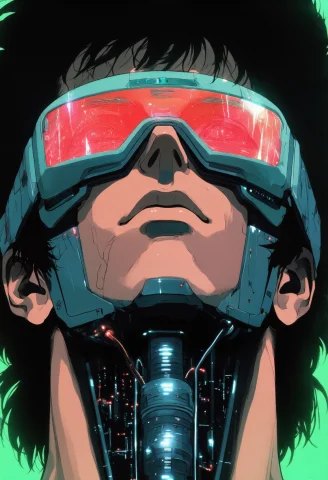 Retrocyberpunk, Retro, Retro Artstyle, A Man Gazes Upward, H... — Stable Diffusion AI Prompt: retro_cyberpunk, retro, retro artstyle, A man gazes upward, his expression dista...